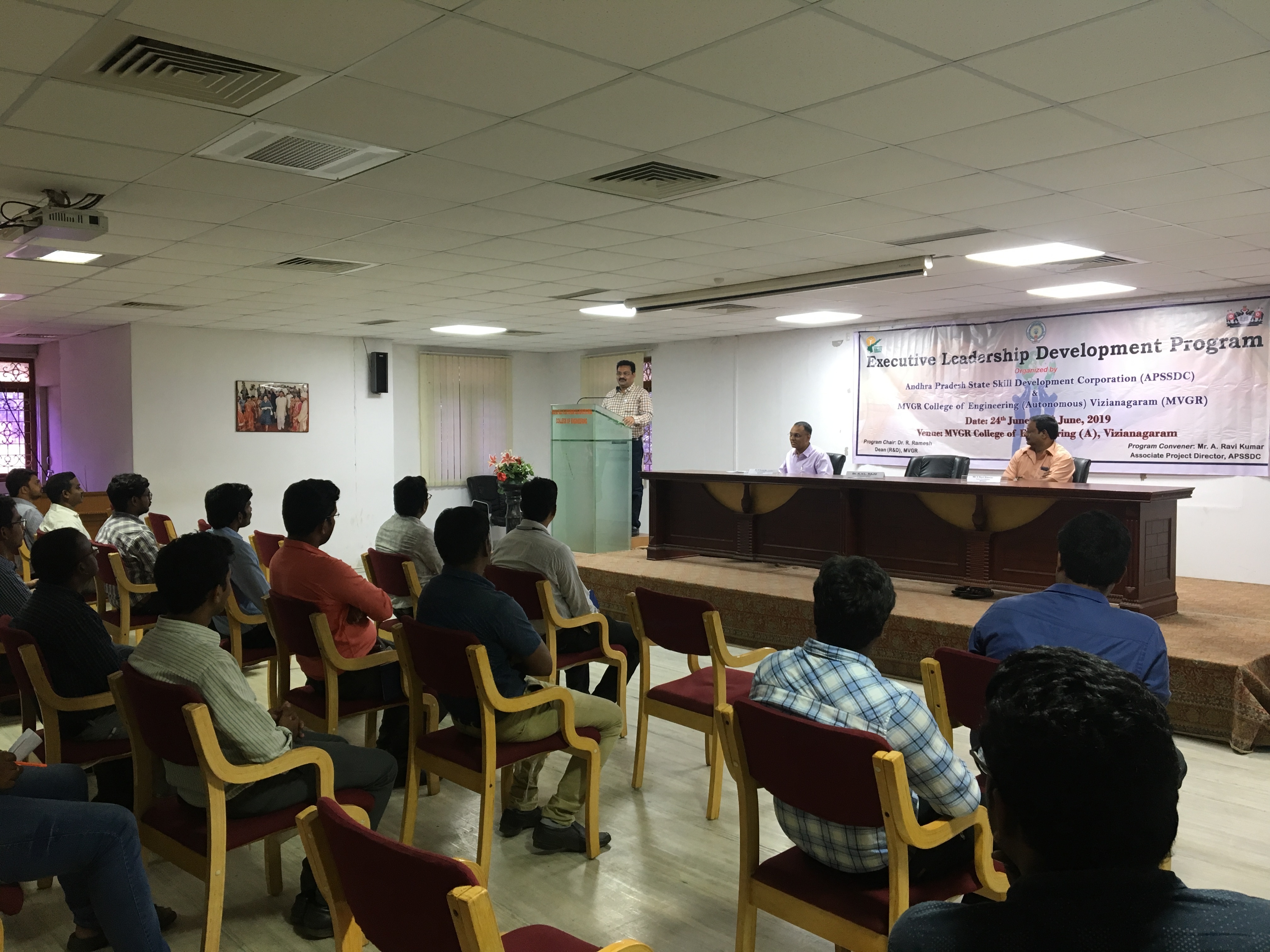 Address by Principal Dr.KVL Raju, during inauguaration